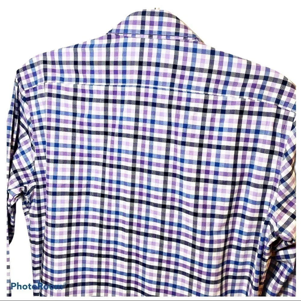 BANANA REPUBLIC Plaid Cotton Slim Fit Non-Iron Button Up Casual Shirt,‎ Small
